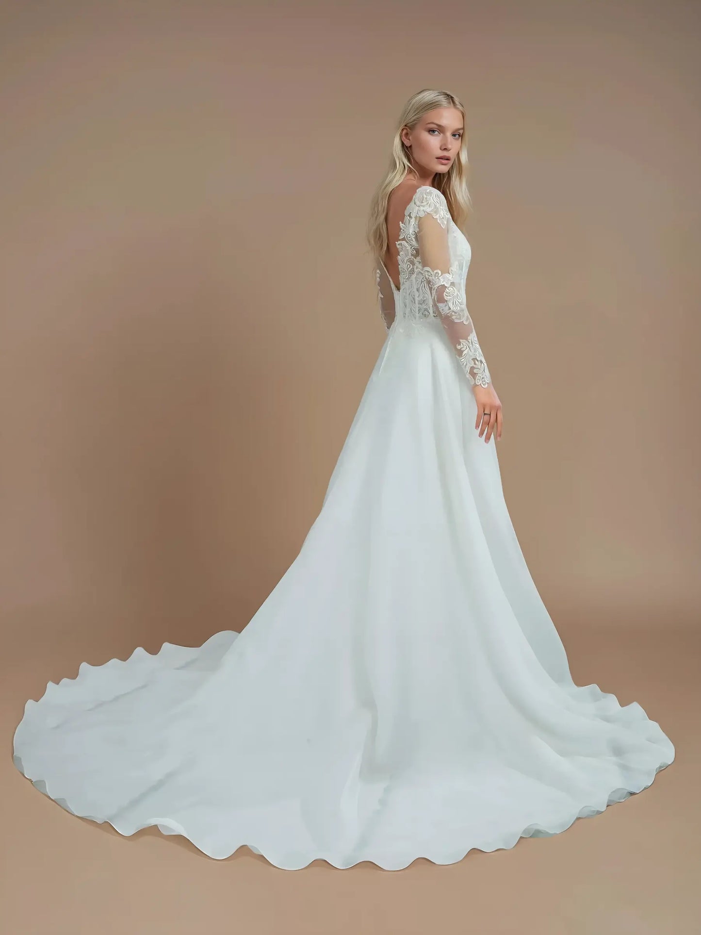 Vintage Lace A-Line Gown