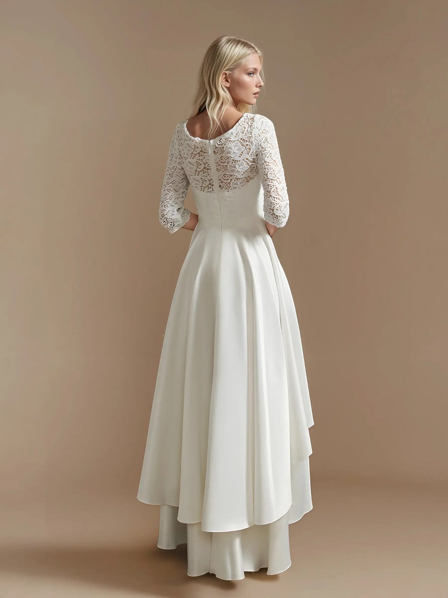 Evora Illusion Tulle Gown