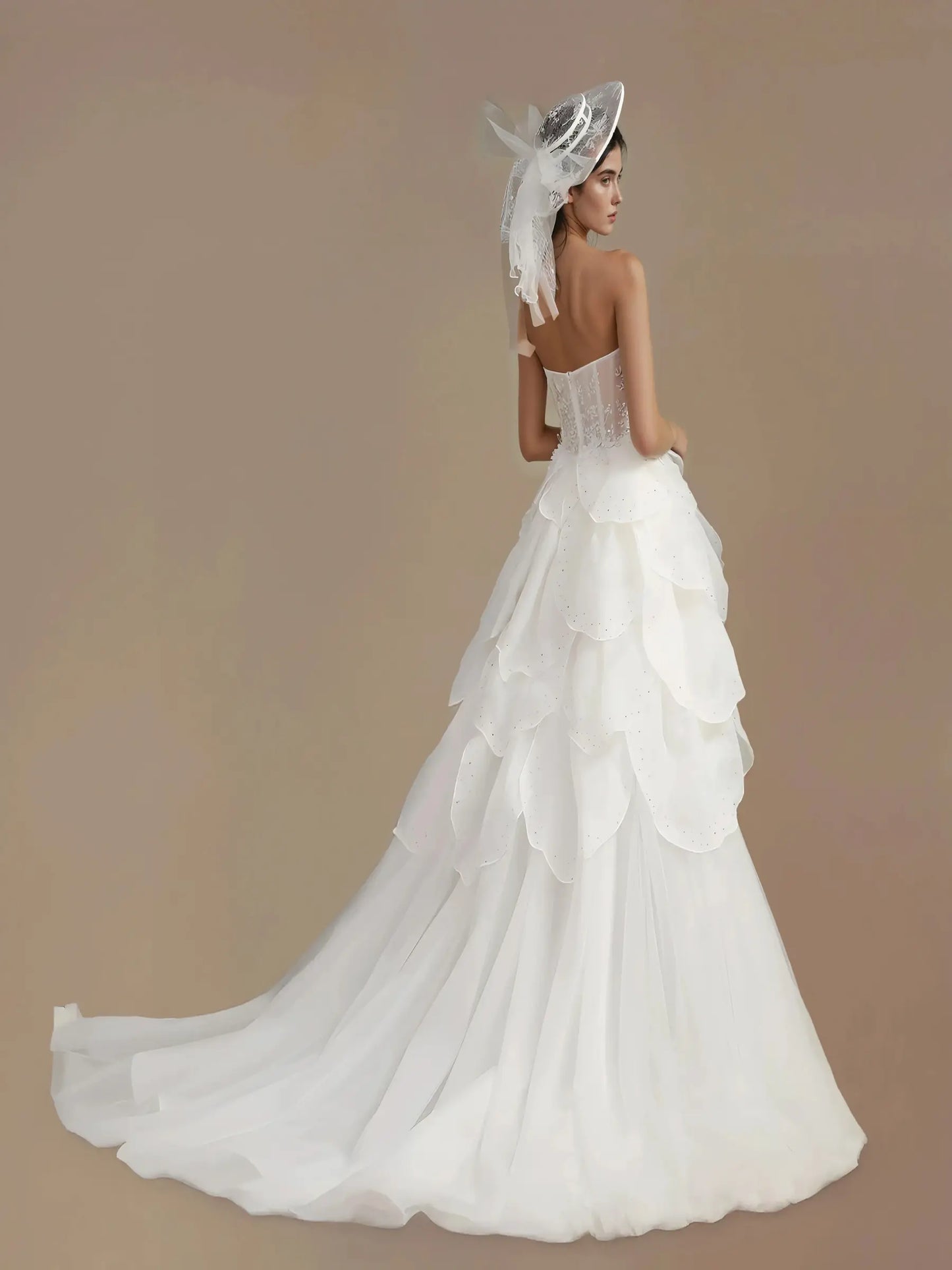 Amara Strapless Lace Gown