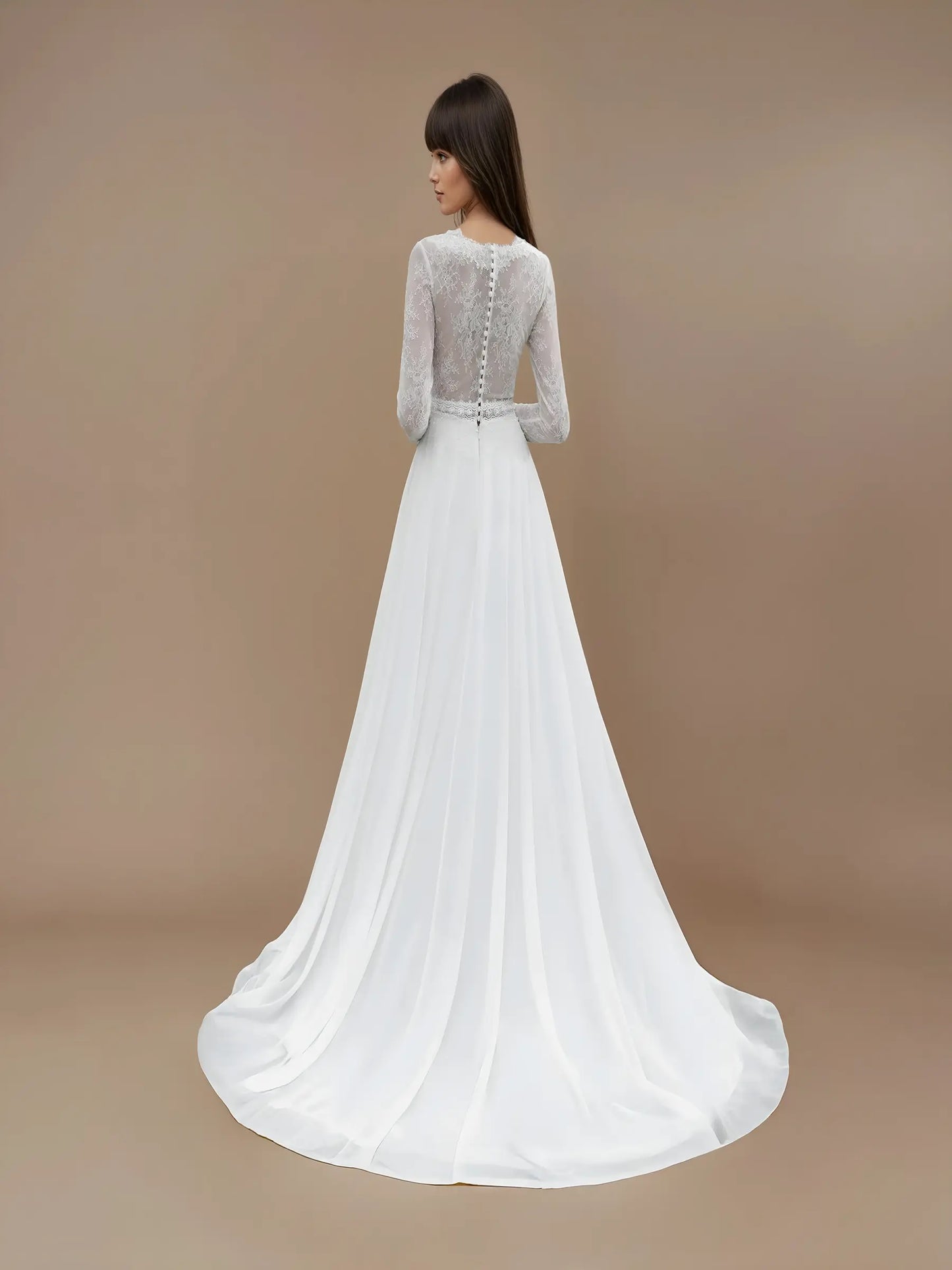 Lace Serenity Long Sleeve Gown