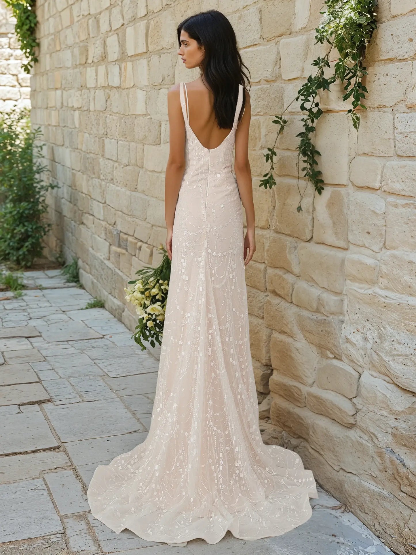 Celeste Illusion Mermaid Gown