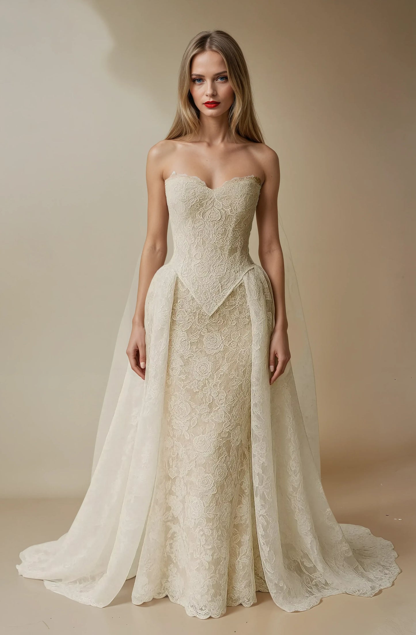 Eternal Bloom Lace Sheath Gown