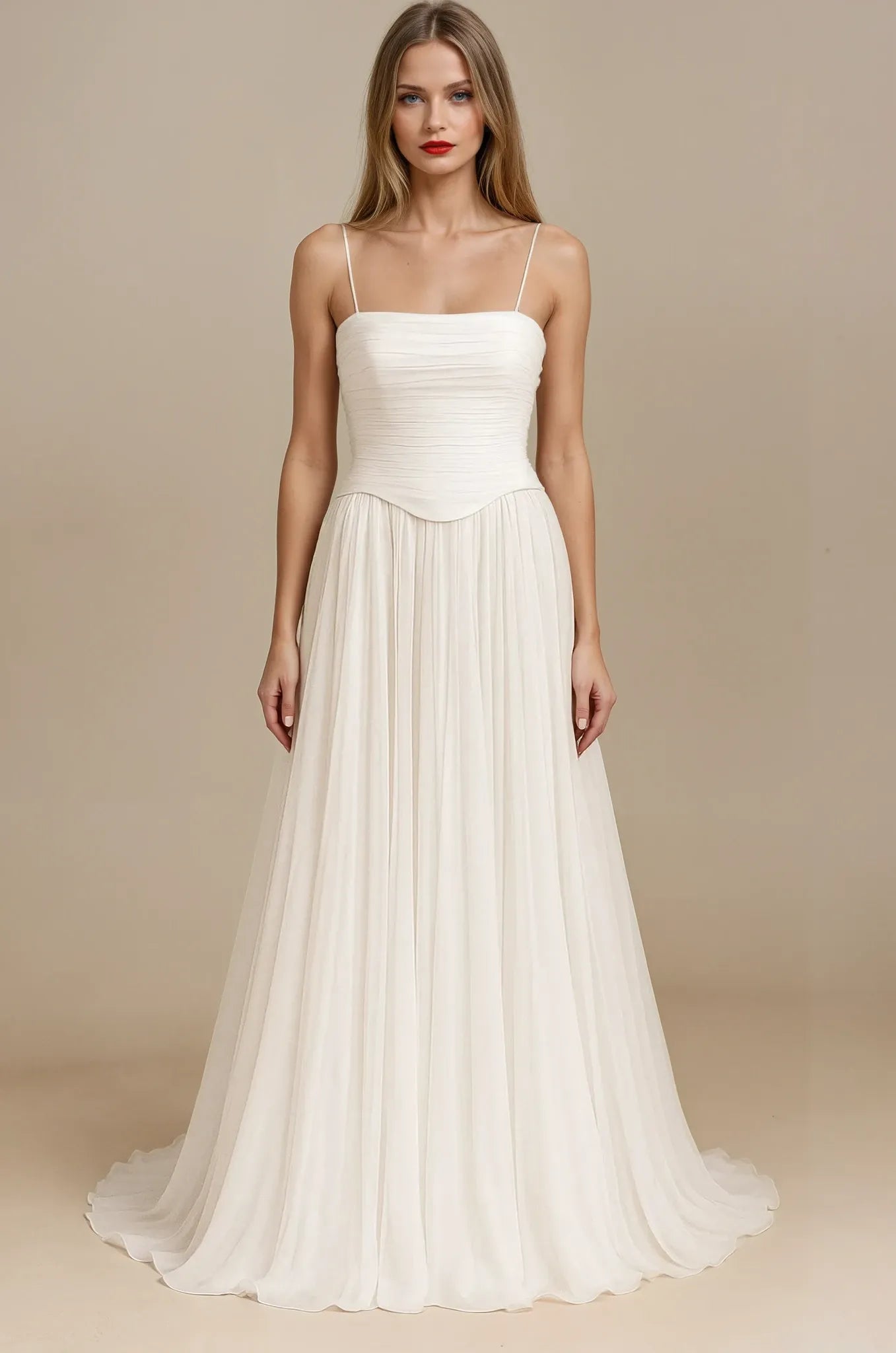 Graceful Strapless A-Line Gown