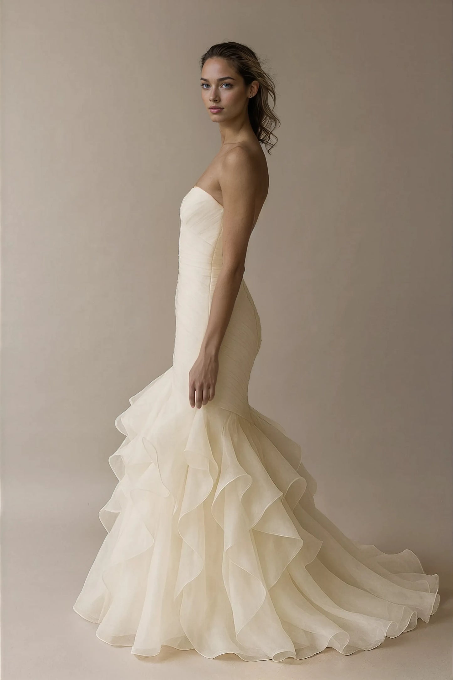 Celestia Ruffled Mermaid Gown