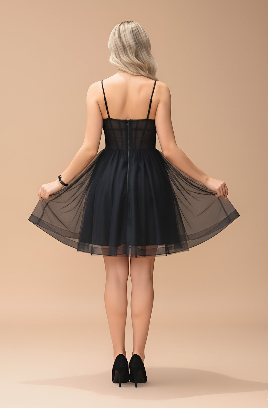 Off-Shoulder Embroidered Chiffon Evening Dress