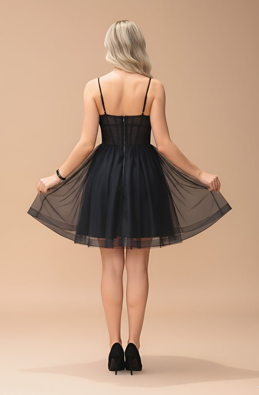 Off-Shoulder Embroidered Chiffon Evening Dress