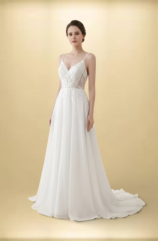 Graceful Lace A-Line Gown