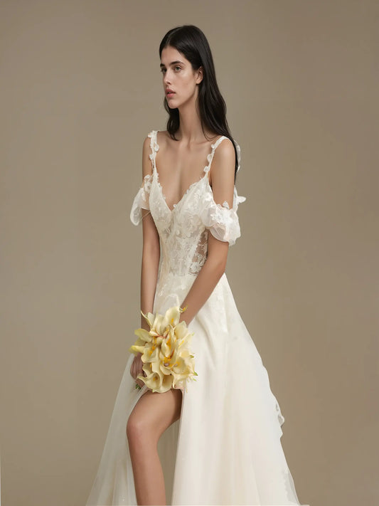 Isolde Empire Lace Gown