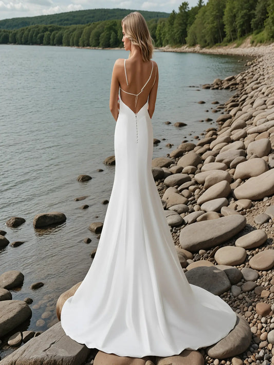 Elara Asymmetric Satin Gown