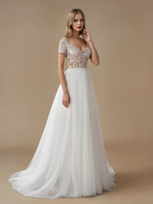 Célina Watteau Lace Gown