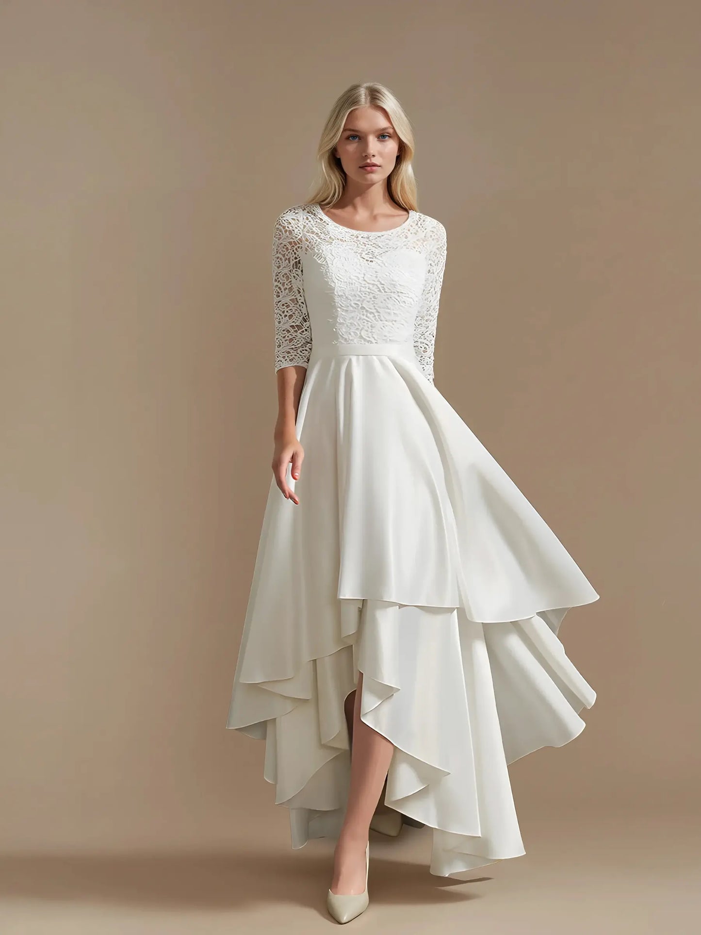 Evora Illusion Tulle Gown