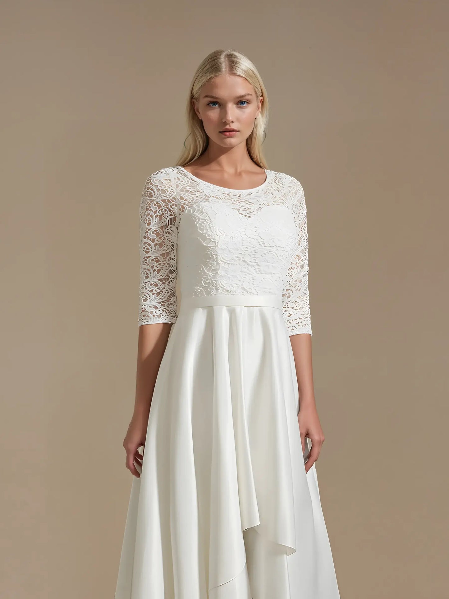 Evora Illusion Tulle Gown