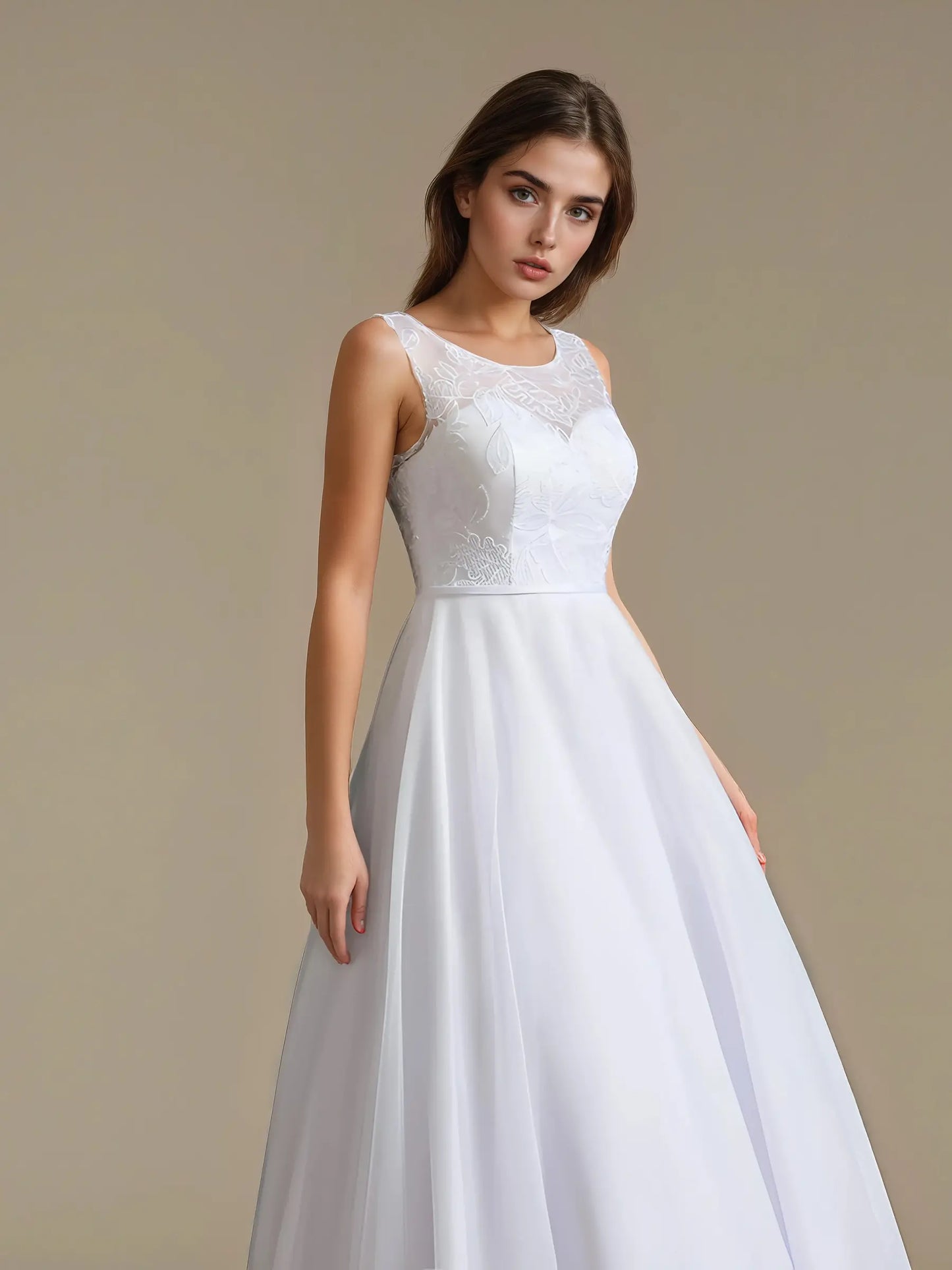 Lace Appliqué Ball Gown Wedding Dress