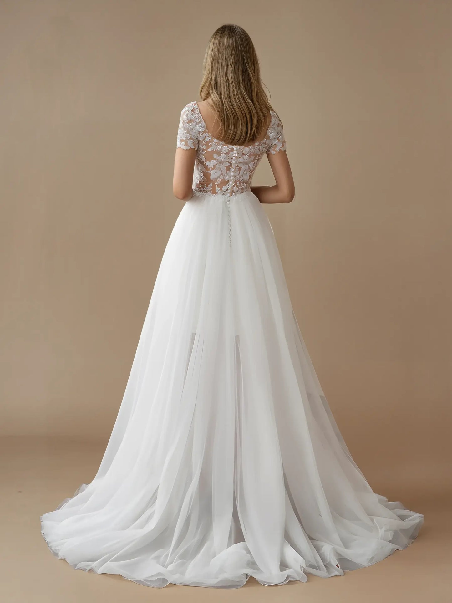 Célina Watteau Lace Gown