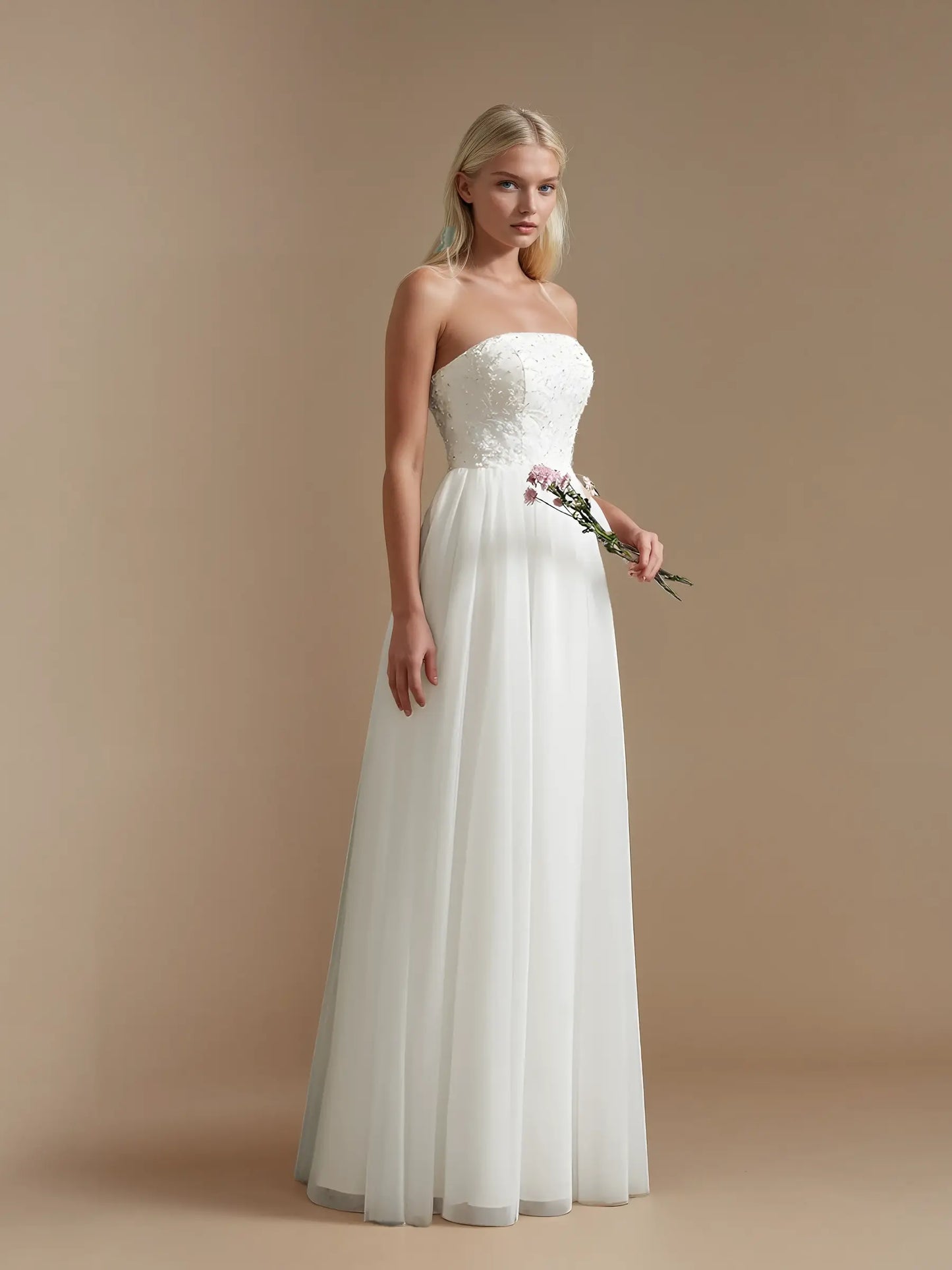 Sweetheart Tulle Wedding Gown with Royal Train