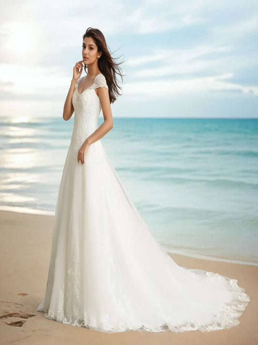 Melisande Cold-Shoulder Gown