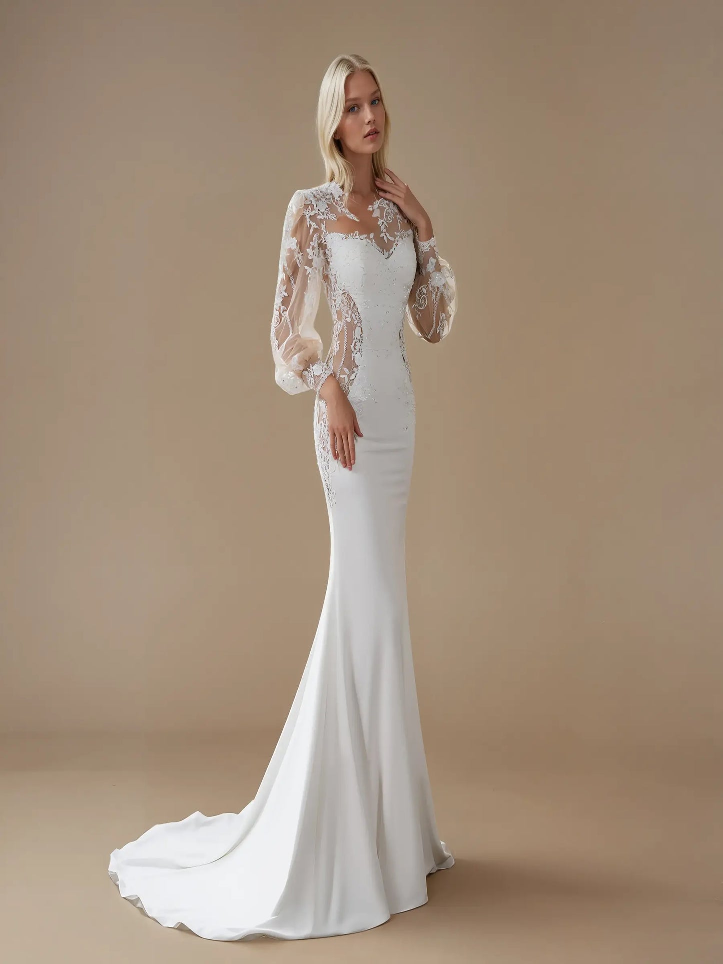 Seraphina Lace Sleeve Gown