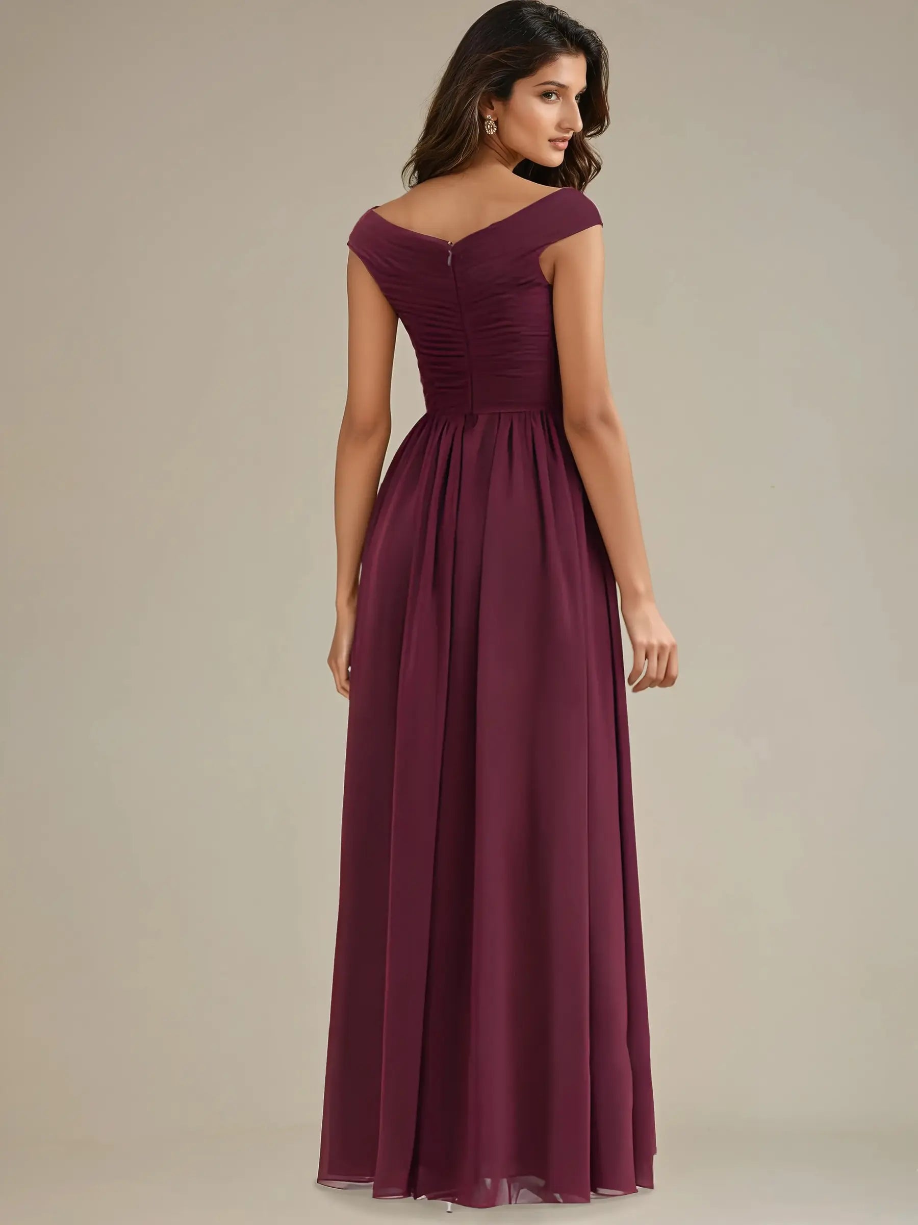 Square Collar Spaghetti Strap Evening Dress