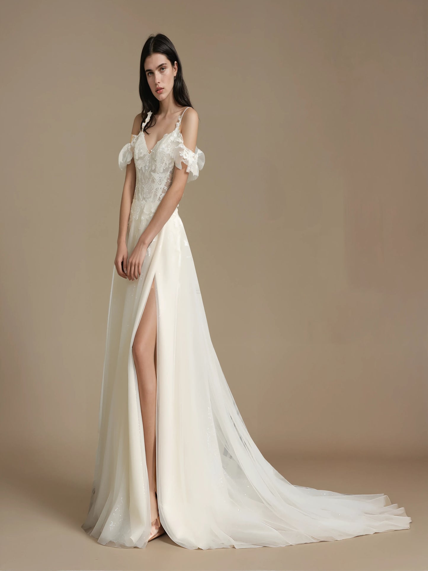 Isolde Empire Lace Gown