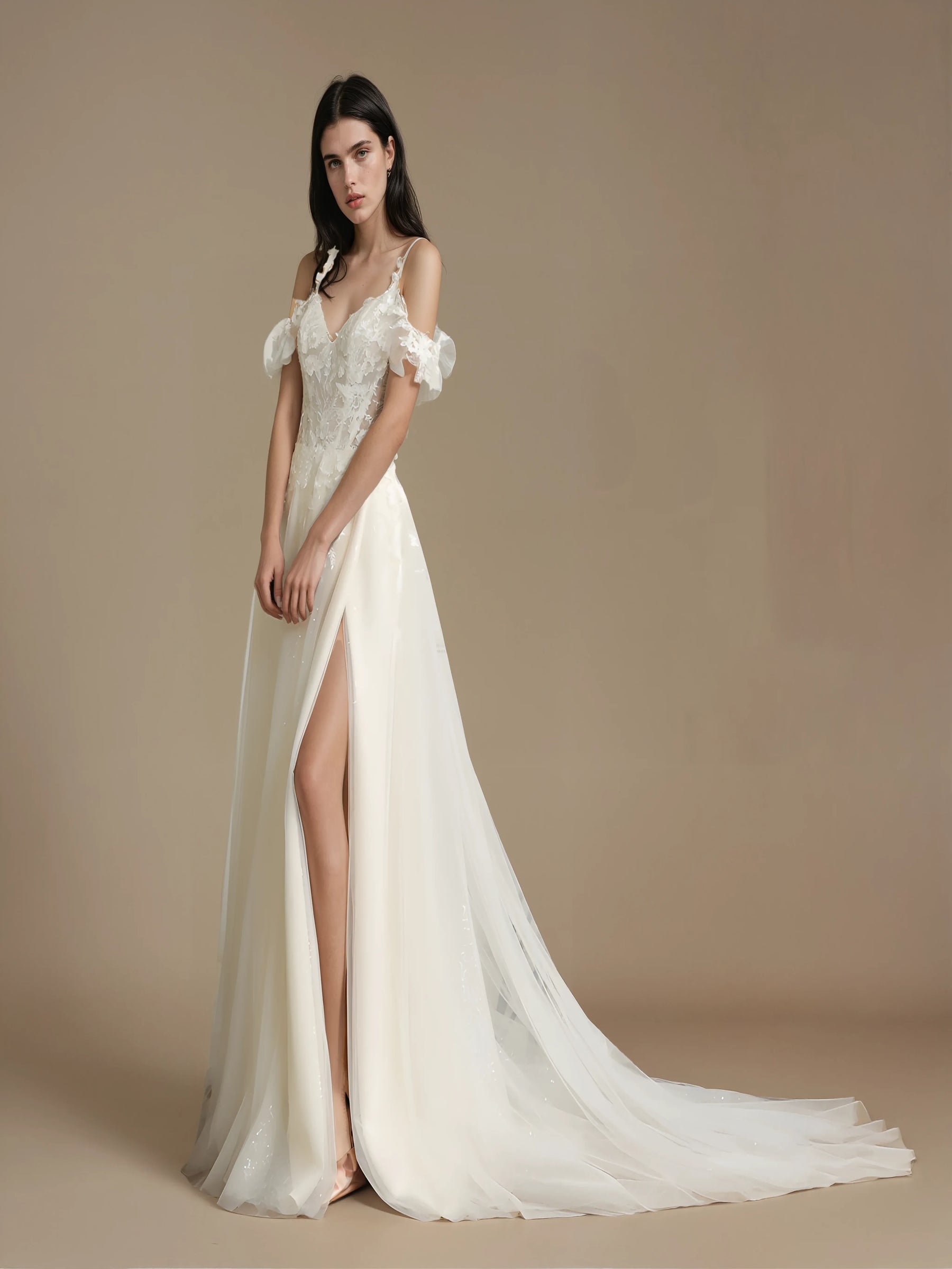 Isolde Empire Lace Gown