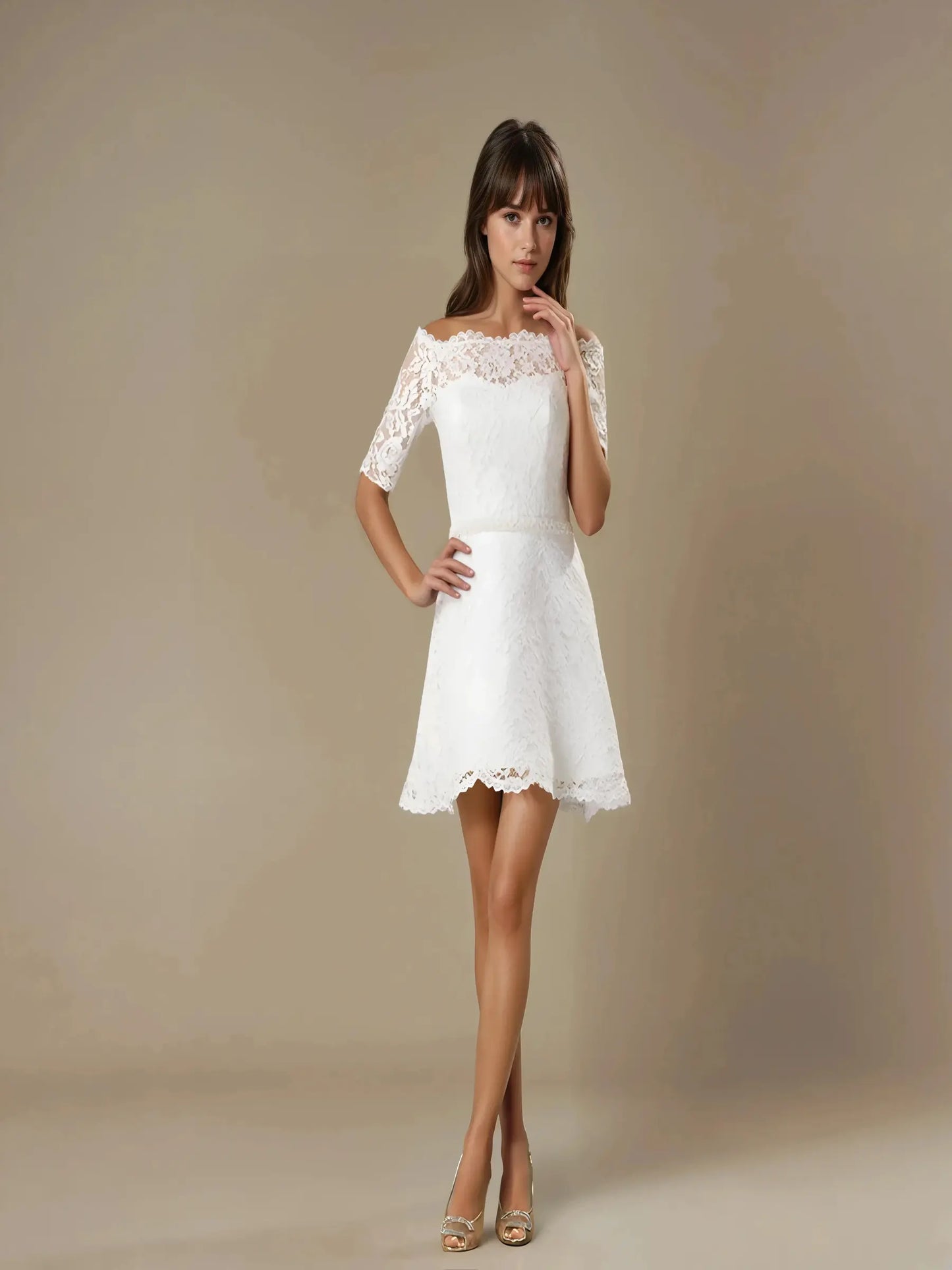 Miravelle Sweetheart Lace Gown