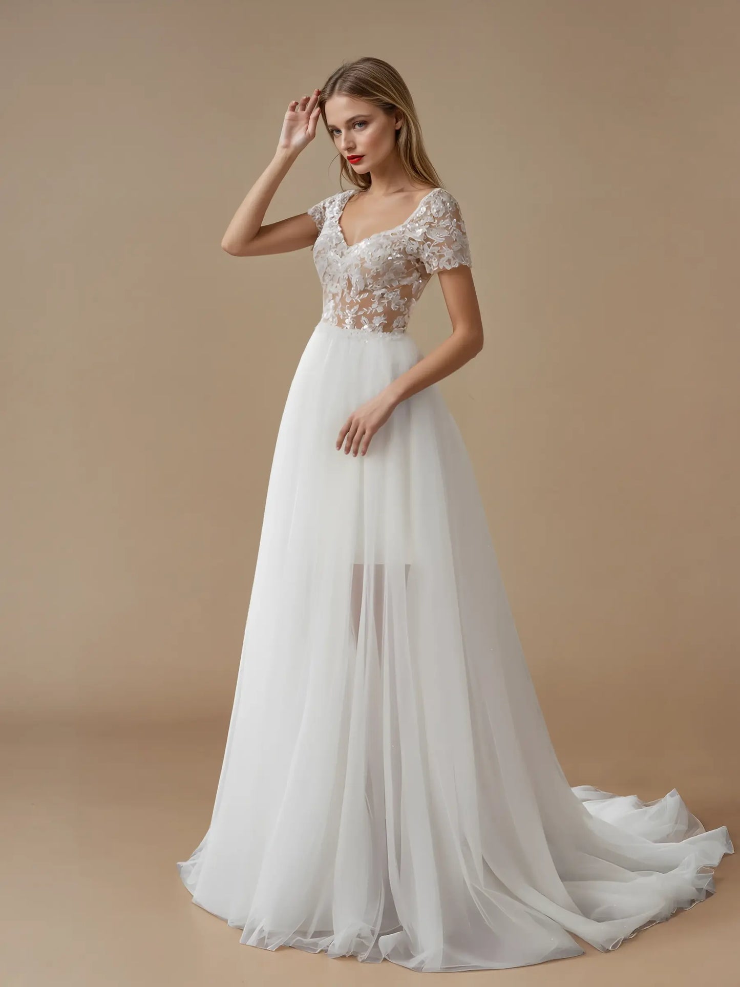 Célina Watteau Lace Gown