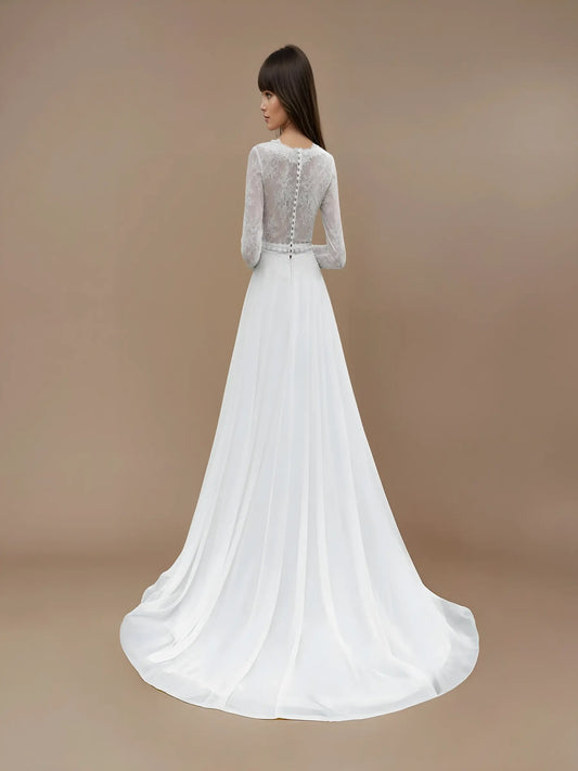 Lace Serenity Long Sleeve Gown