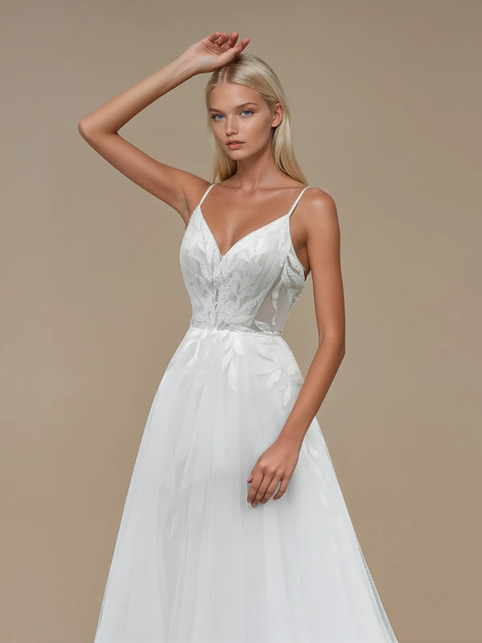 Graceful Lace A-Line Gown