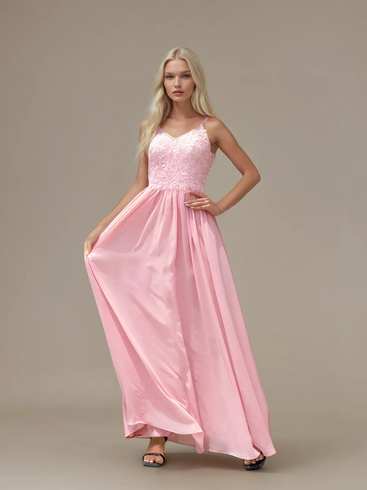 Backless Embroidered Chiffon Evening Dress