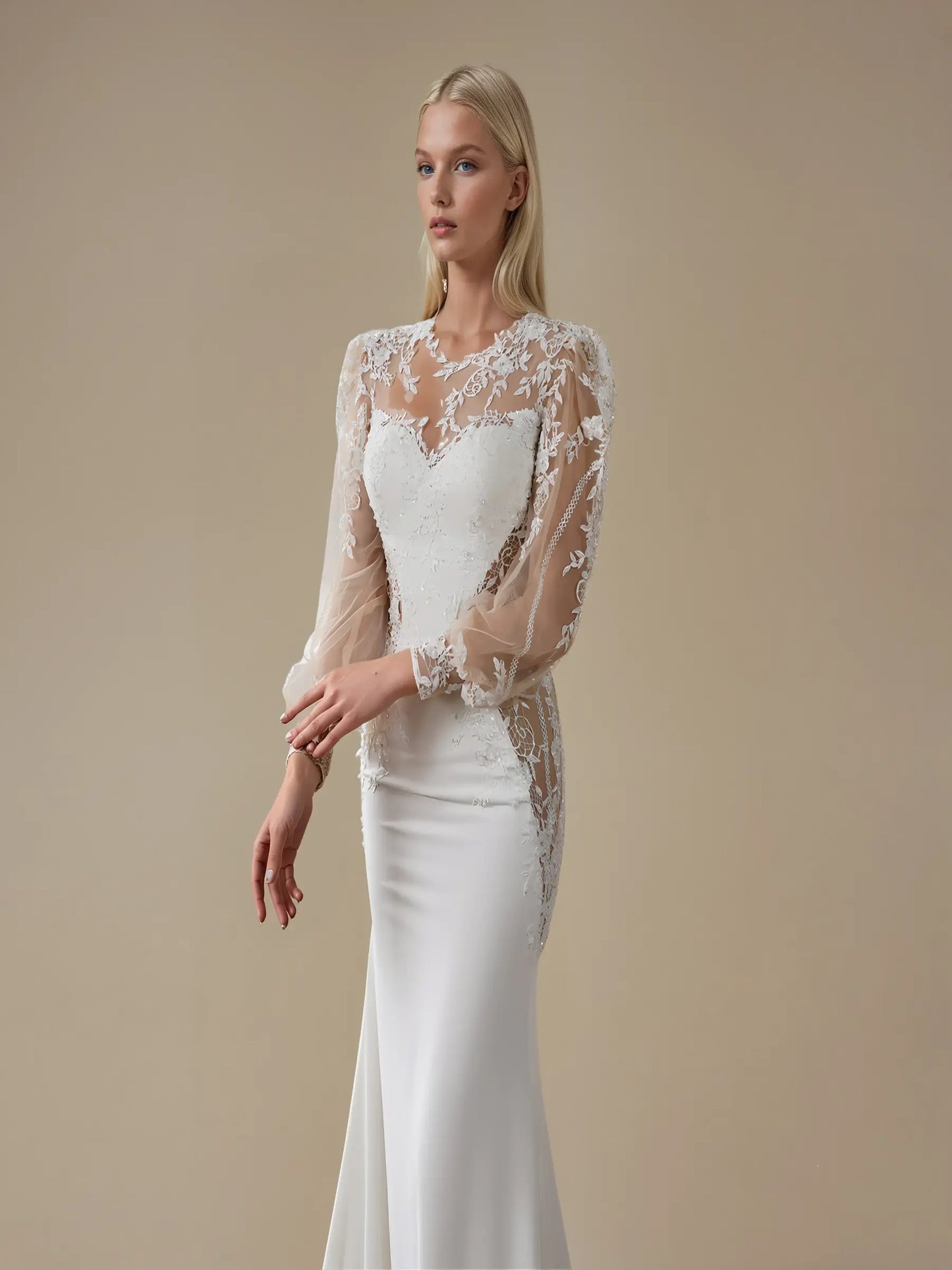 Seraphina Lace Sleeve Gown