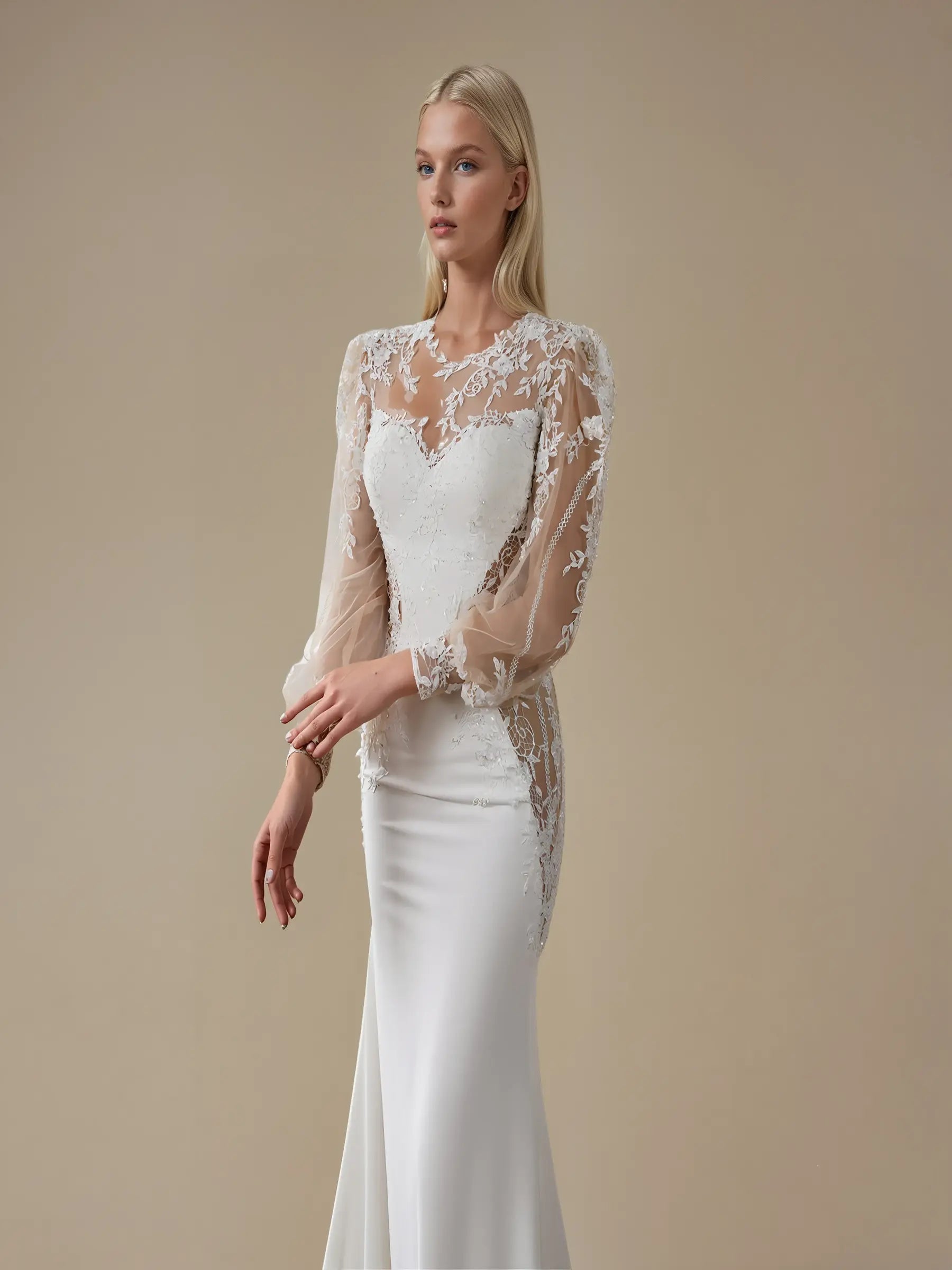Seraphina Lace Sleeve Gown