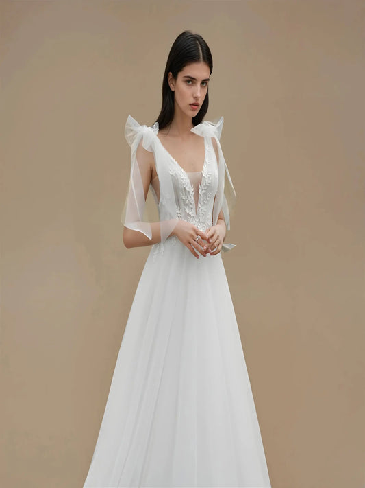 Liora Lace A-Line Gown
