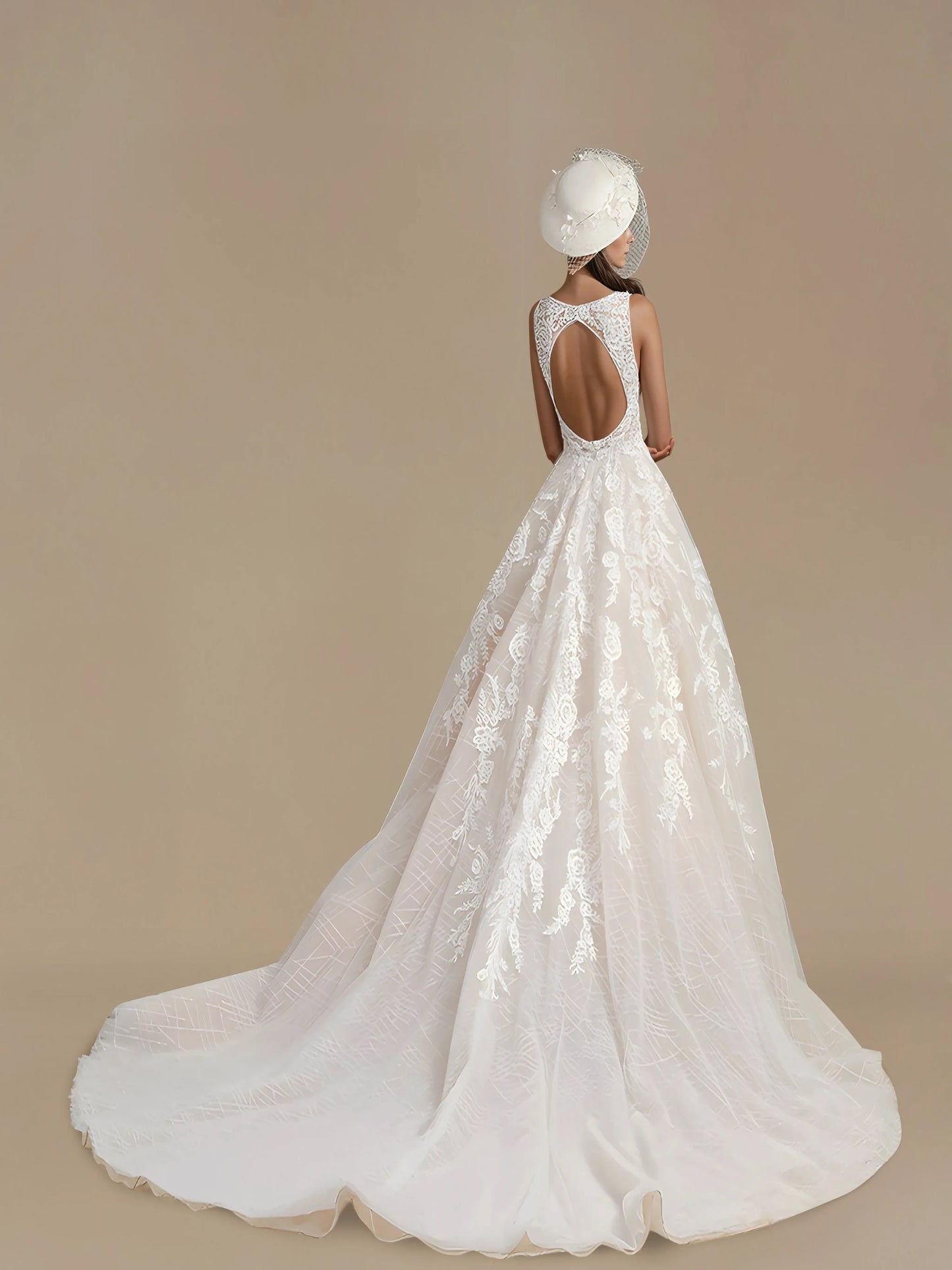 Serene Bloom A-Line Gown