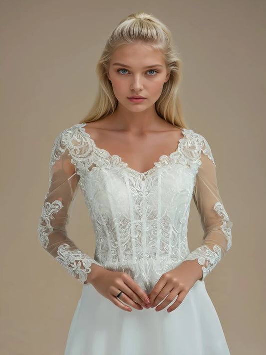 Vintage Lace A-Line Gown
