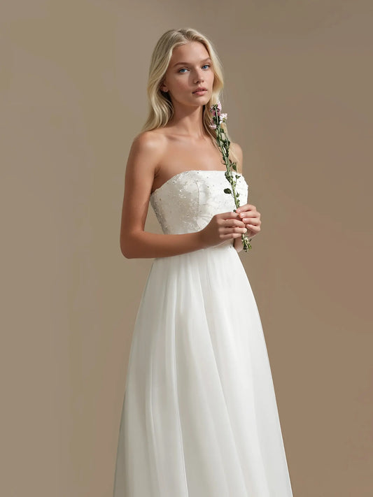 Sweetheart Tulle Wedding Gown with Royal Train