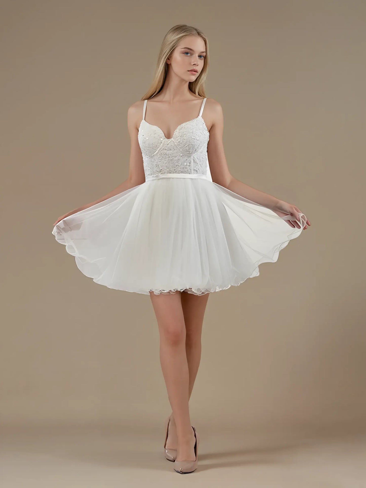 Satin Floral Sheath Gown