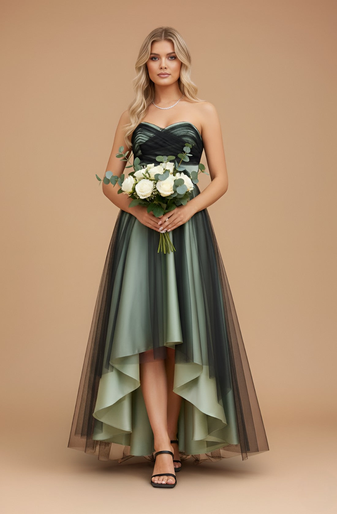 Off-Shoulder Dress in Soft Chiffon