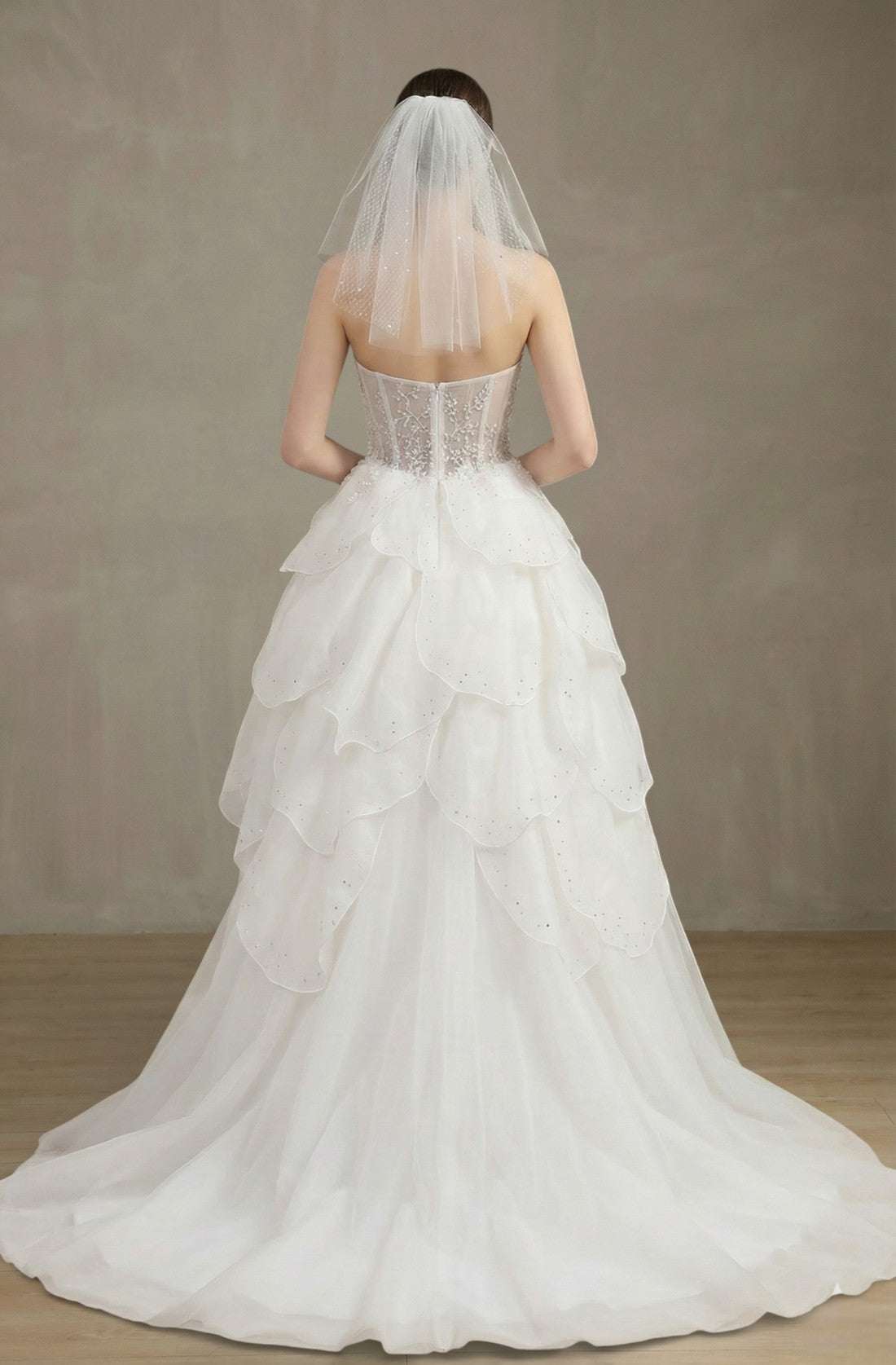 Amara Strapless Lace Gown