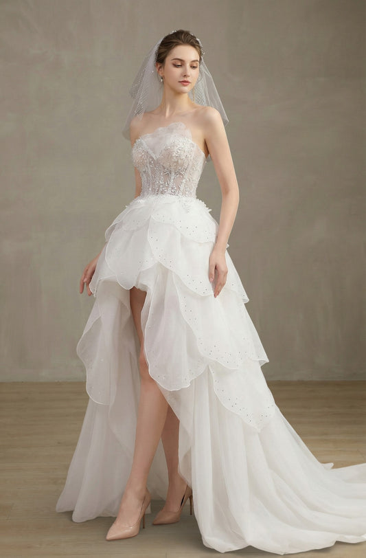 Amara Strapless Lace Gown