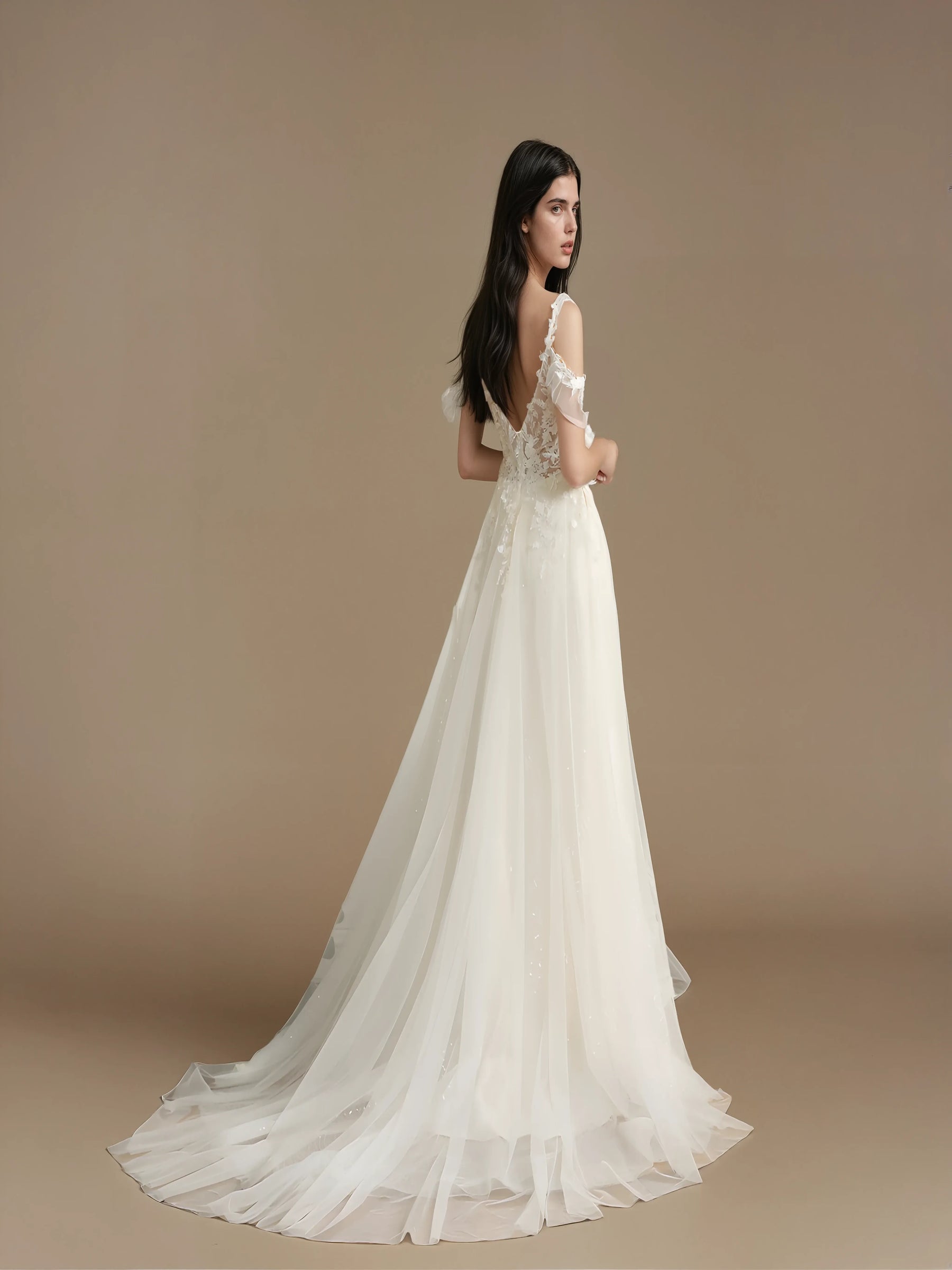 Isolde Empire Lace Gown