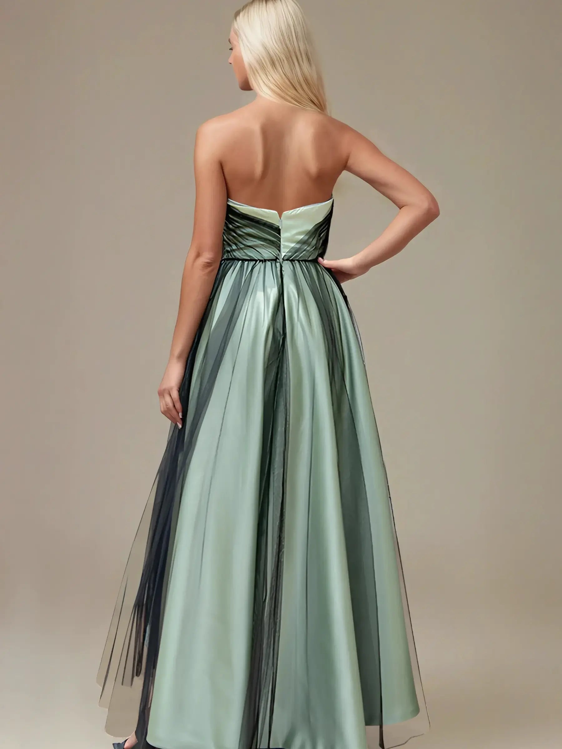 Off-Shoulder A-Line Evening Dress in Soft Chiffon