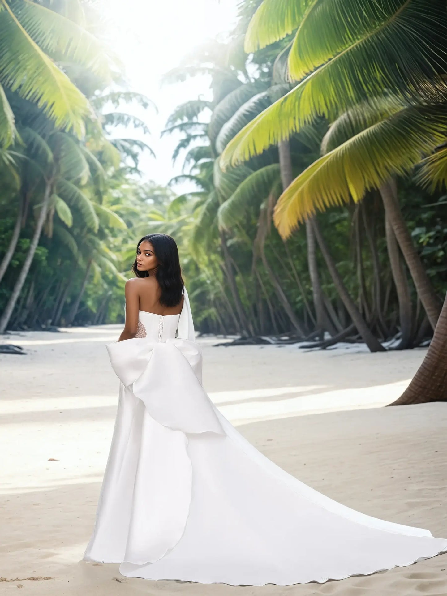 Aurette Satin Bow Gown