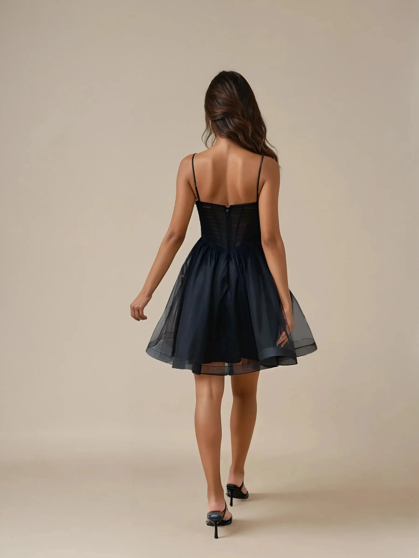 Off-Shoulder Embroidered Chiffon Evening Dress