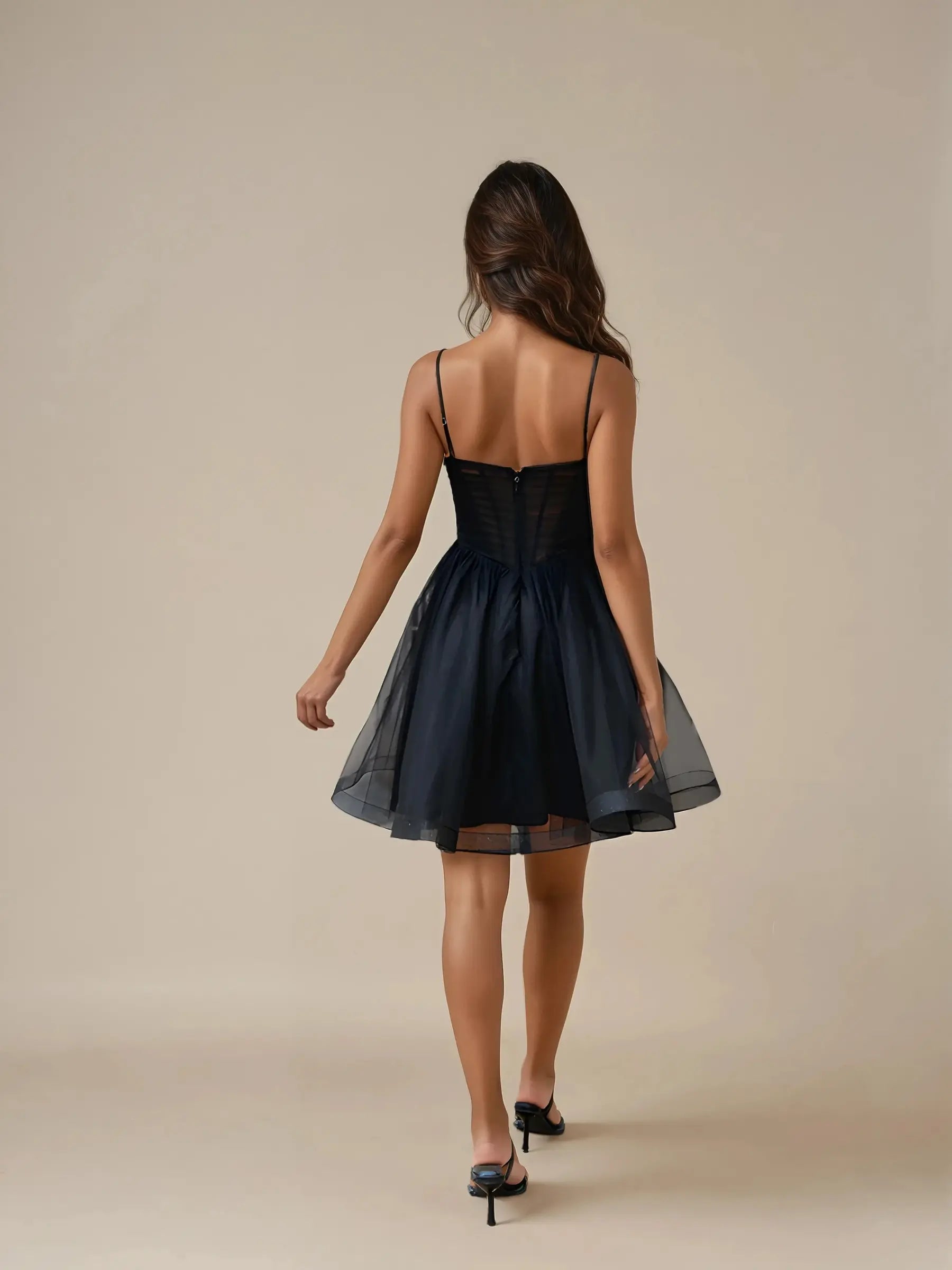 Off-Shoulder Embroidered Chiffon Evening Dress