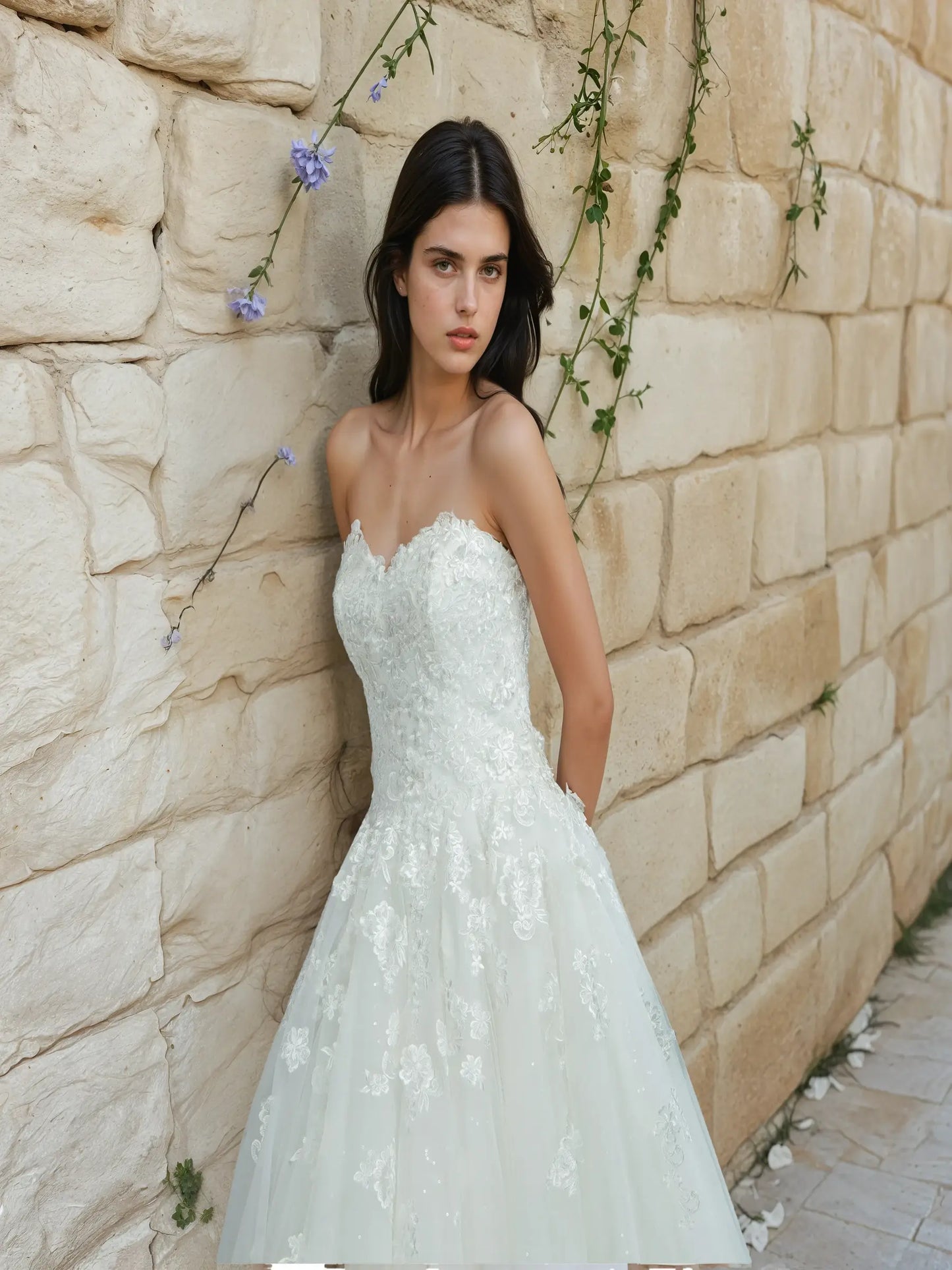 Seraphina Keyhole Lace Gown