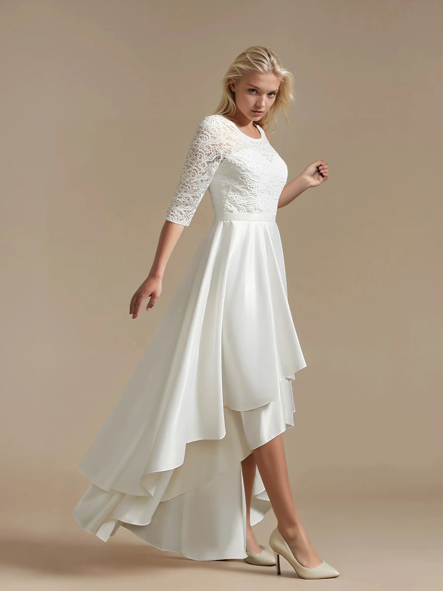 Evora Illusion Tulle Gown