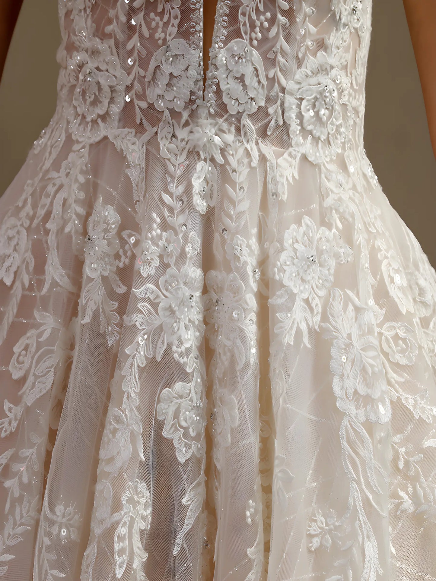 Serene Bloom A-Line Gown