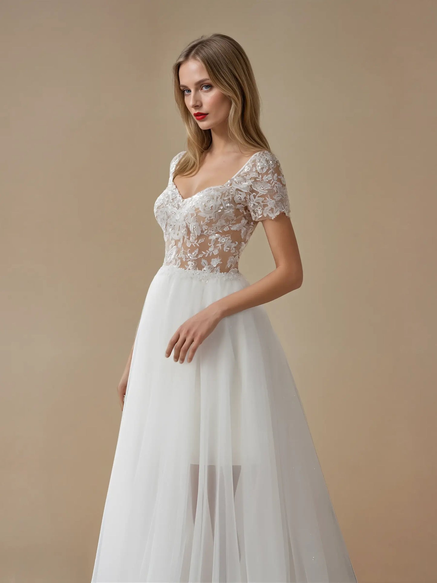 Célina Watteau Lace Gown