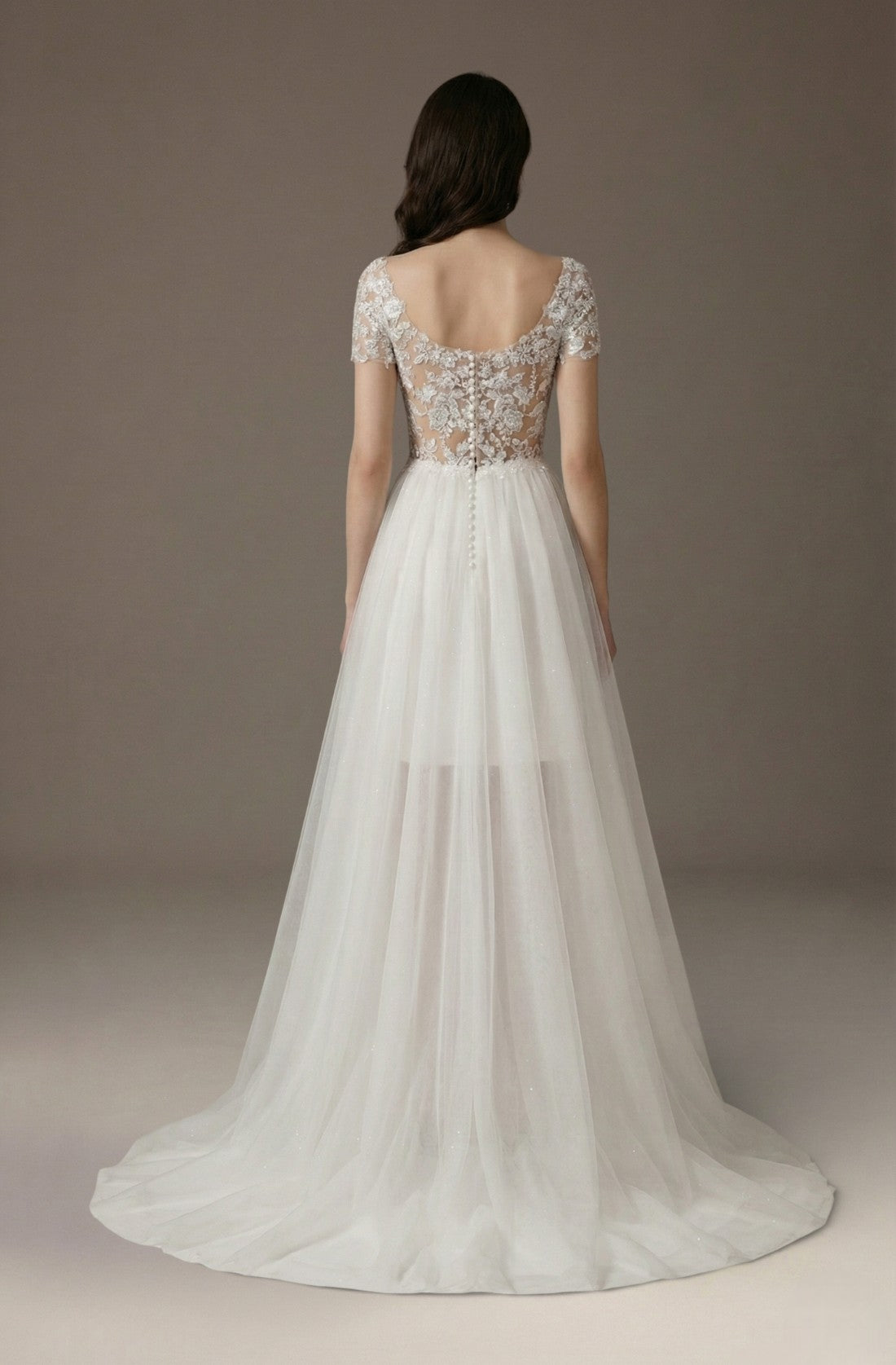 Célina Watteau Lace Gown