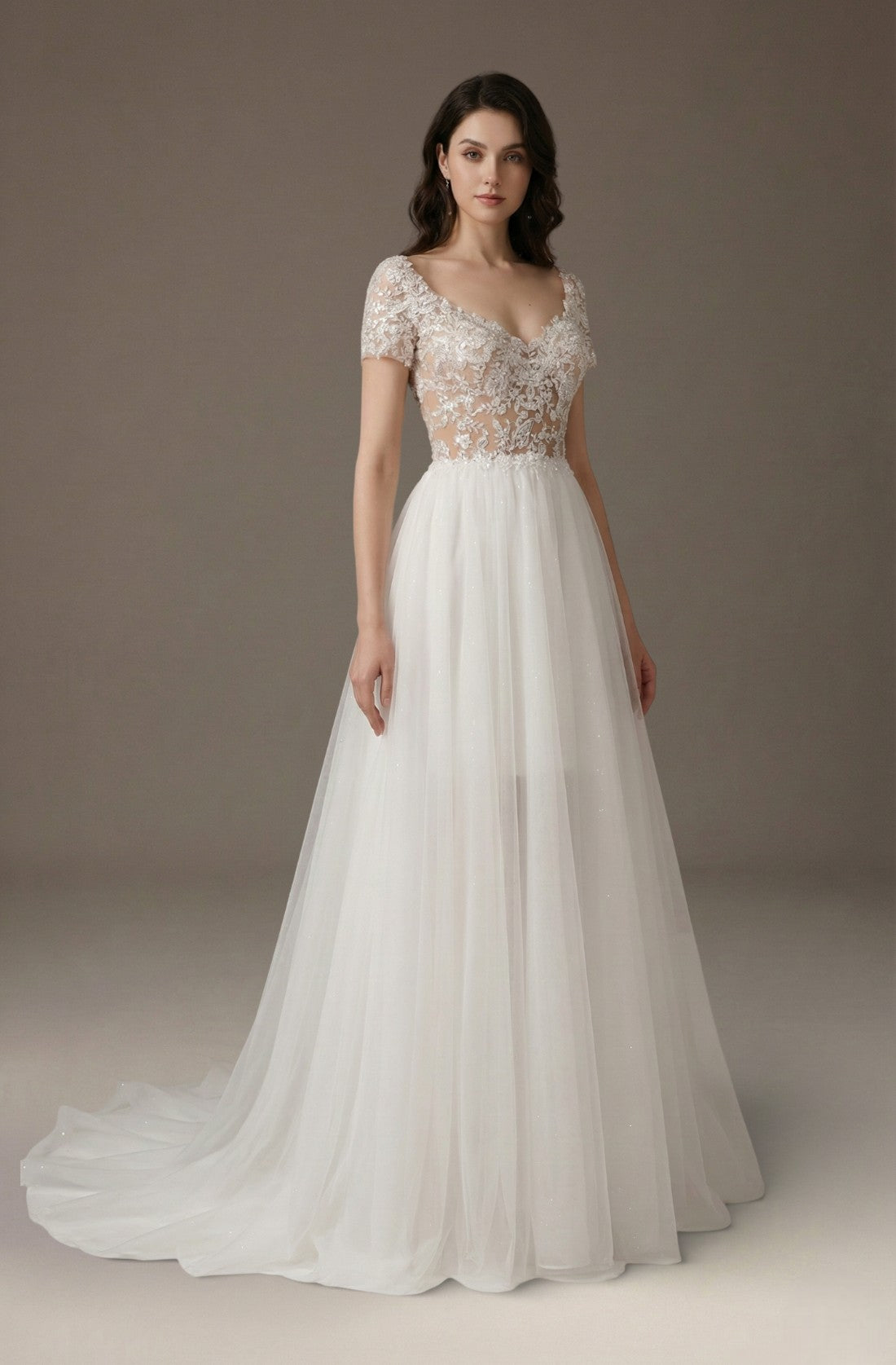 Célina Watteau Lace Gown